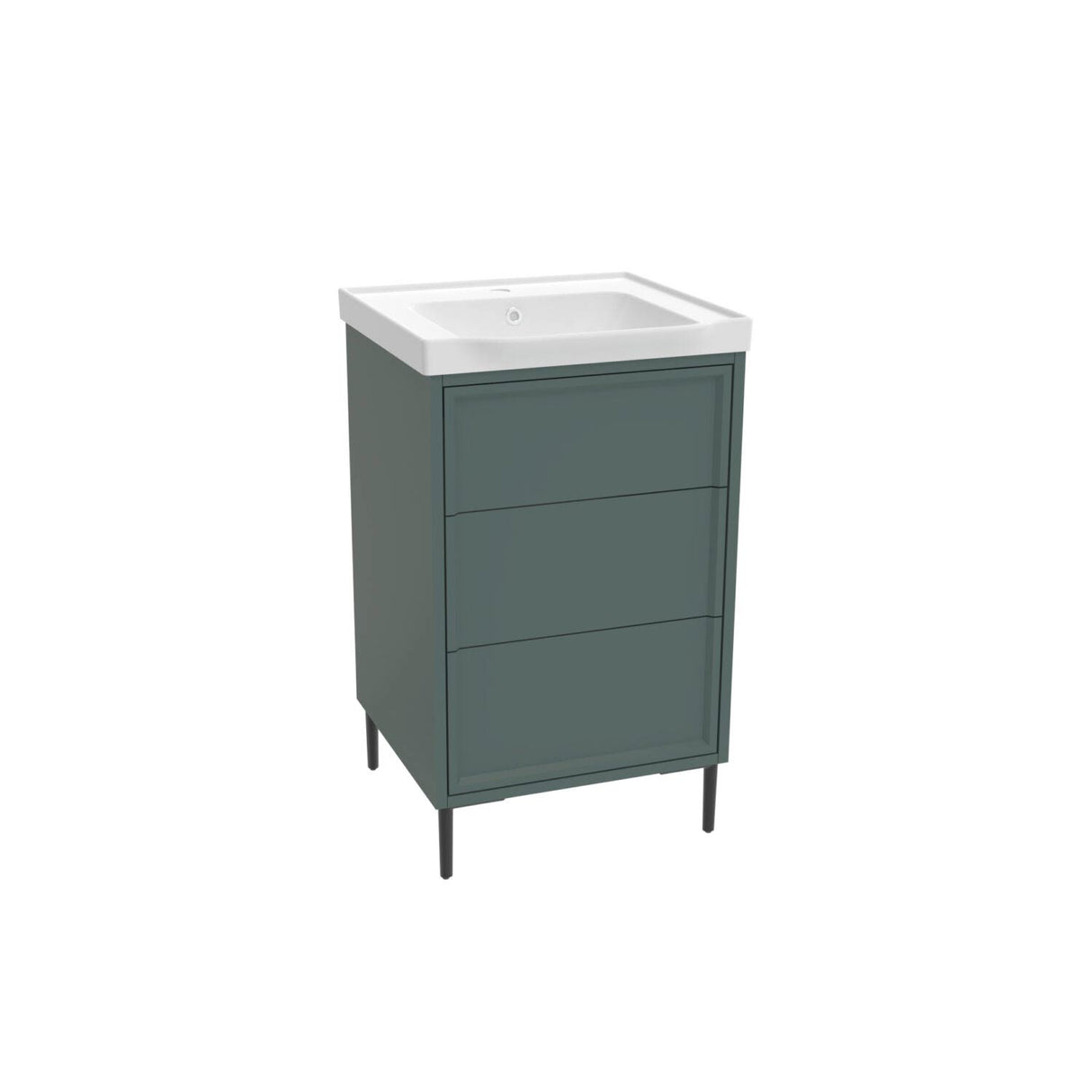 Bota 500mm Freestanding Vanity Unit and Basin in Parisian Green