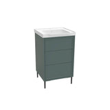 Bota 500mm Freestanding Vanity Unit and Basin in Parisian Green