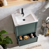 Bota 500mm Freestanding Vanity Unit and Basin in Parisian Green lifestyle 1
