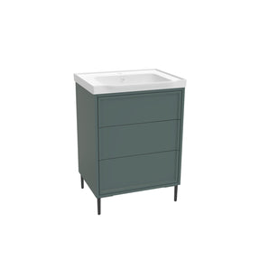 Bota 600mm Freestanding Vanity Unit and Basin in Parisian Green