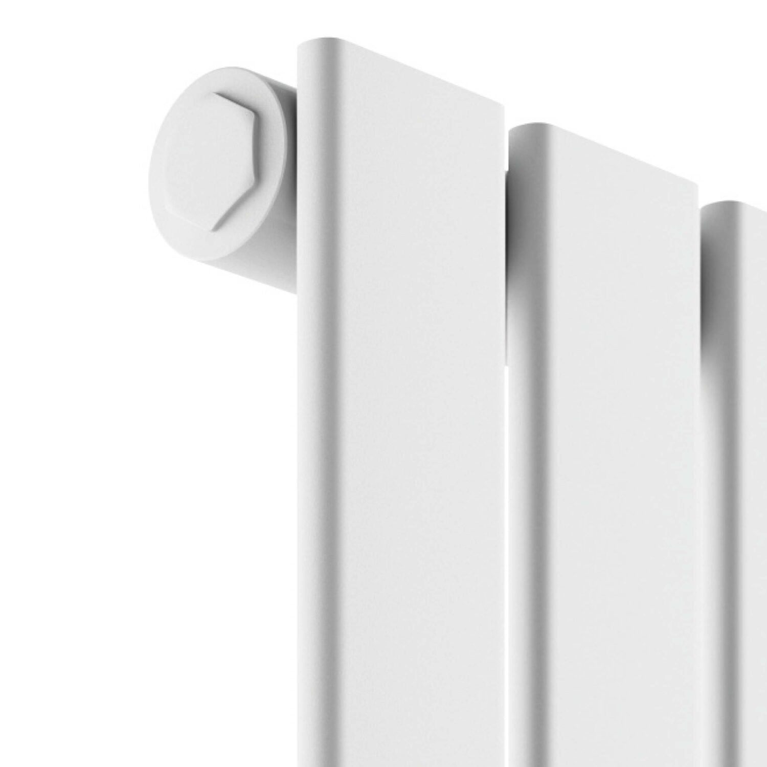 Bravo 1800 x 204mm White Vertical Single Designer Radiator top 