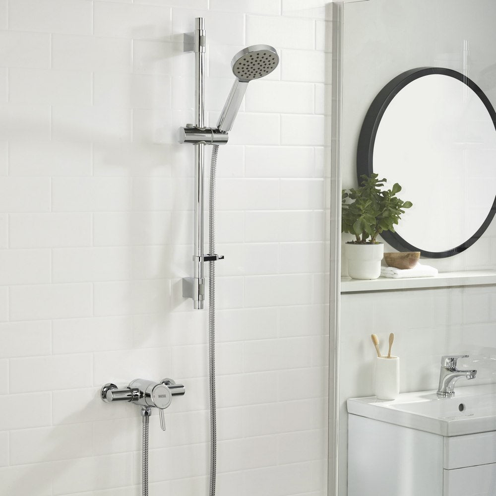 Bristan Acute2 Chrome Thermostatic Exposed Shower Kit Lifestyle