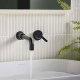 AL2THWMBASBLK Bristan Altum Black 2TH Wall Mounted Basin Mixer Lifestyle