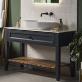 AL2THWMBASBLK Bristan Altum Black 2TH Wall Mounted Basin Mixer with a Vanity Unit