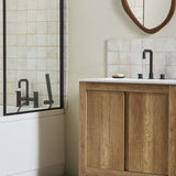 AL3THBASBLK Bristan Altum Black 3TH Deck Mounted Basin Mixer with Bath Shower Mixer