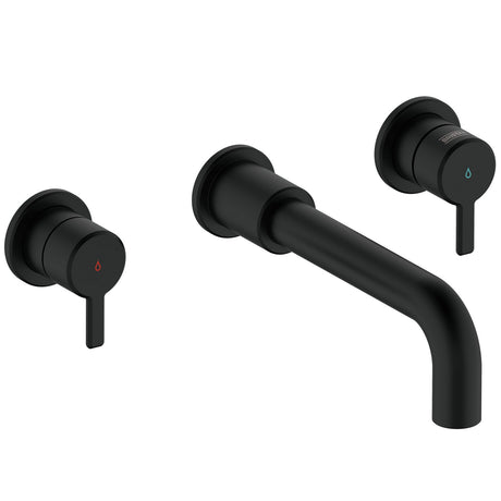 AL3THWMBFBLK Bristan Altum Black 3TH Wall Mounted Bath Filler