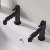 AL1/2BLK Bristan Altum Black Basin Taps Hot and Cold Lever Indices