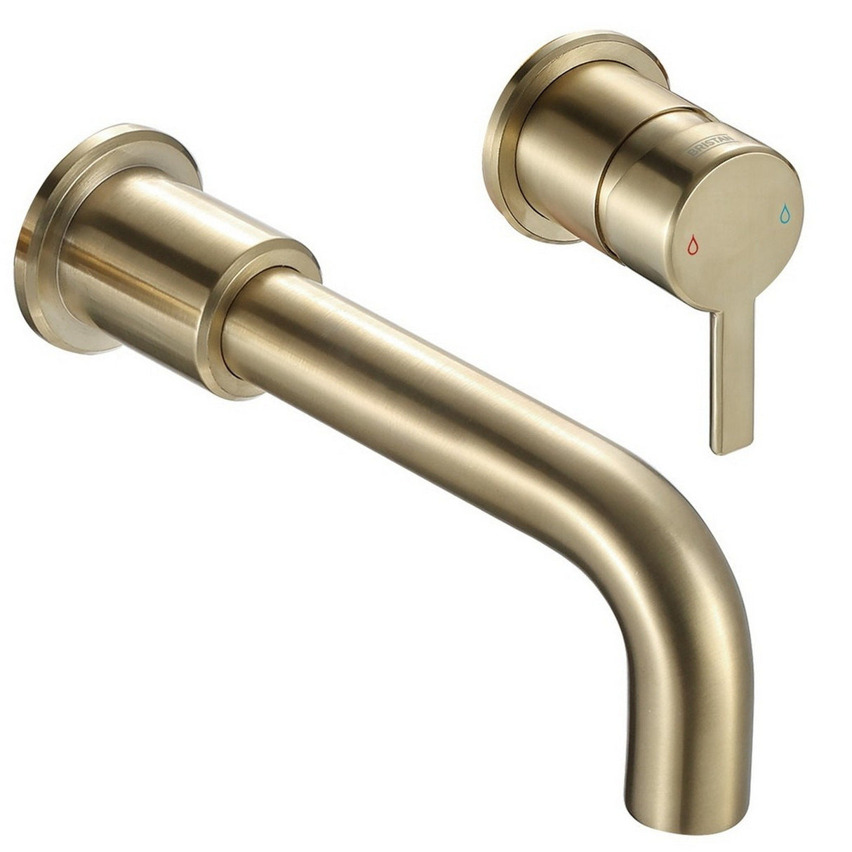 AL2THWMBASBB Bristan Altum Brushed Brass 2TH Wall Mounted Basin Mixer
