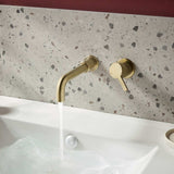 AL2THWMBASBB Bristan Altum Brushed Brass 2TH Wall Mounted Basin Mixer Lifestyle