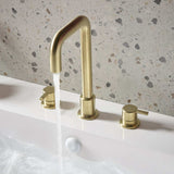 AL3THBASBB Bristan Altum Brushed Brass 3TH Deck Mounted Basin Mixer Bathroom Setting