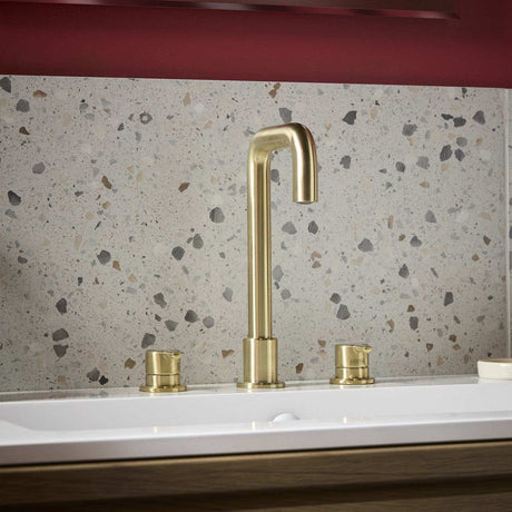 AL3THBASBB Bristan Altum Brushed Brass 3TH Deck Mounted Basin Mixer Lifestyle