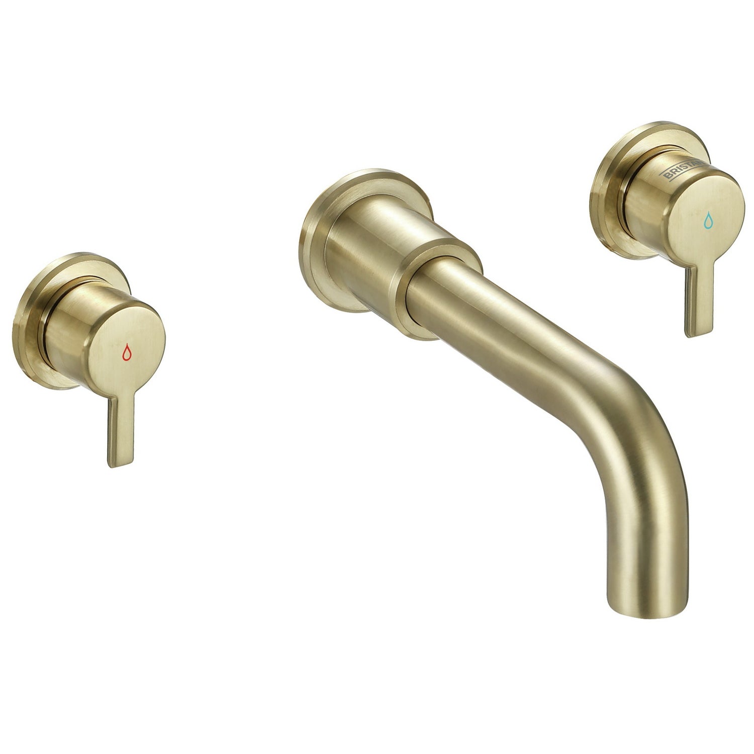 AL3THWMBFBB Bristan Altum Brushed Brass 3TH Wall Mounted Bath Filler