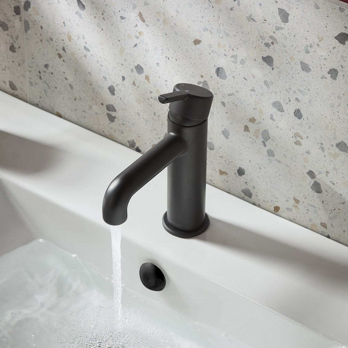 ALESBASBLK Bristan Altum Eco Start Black Basin Mixer with Waste Lifestyle
