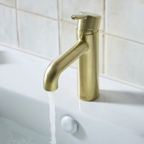 ALESBASBB Bristan Altum Eco Start Brushed Brass Basin Mixer with Waste Lifestyle