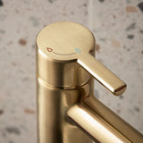 ALESTBASBB Bristan Altum Eco Start Brushed Brass Tall Basin Mixer with Waste Handle Design
