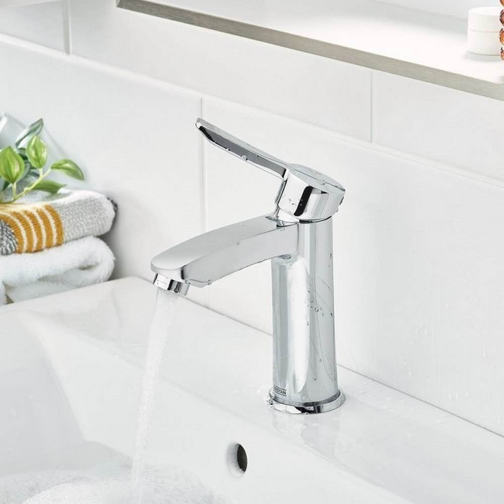 Bristan Apelo Chrome Eco Start Basin Mixer with Waste Lifestyle