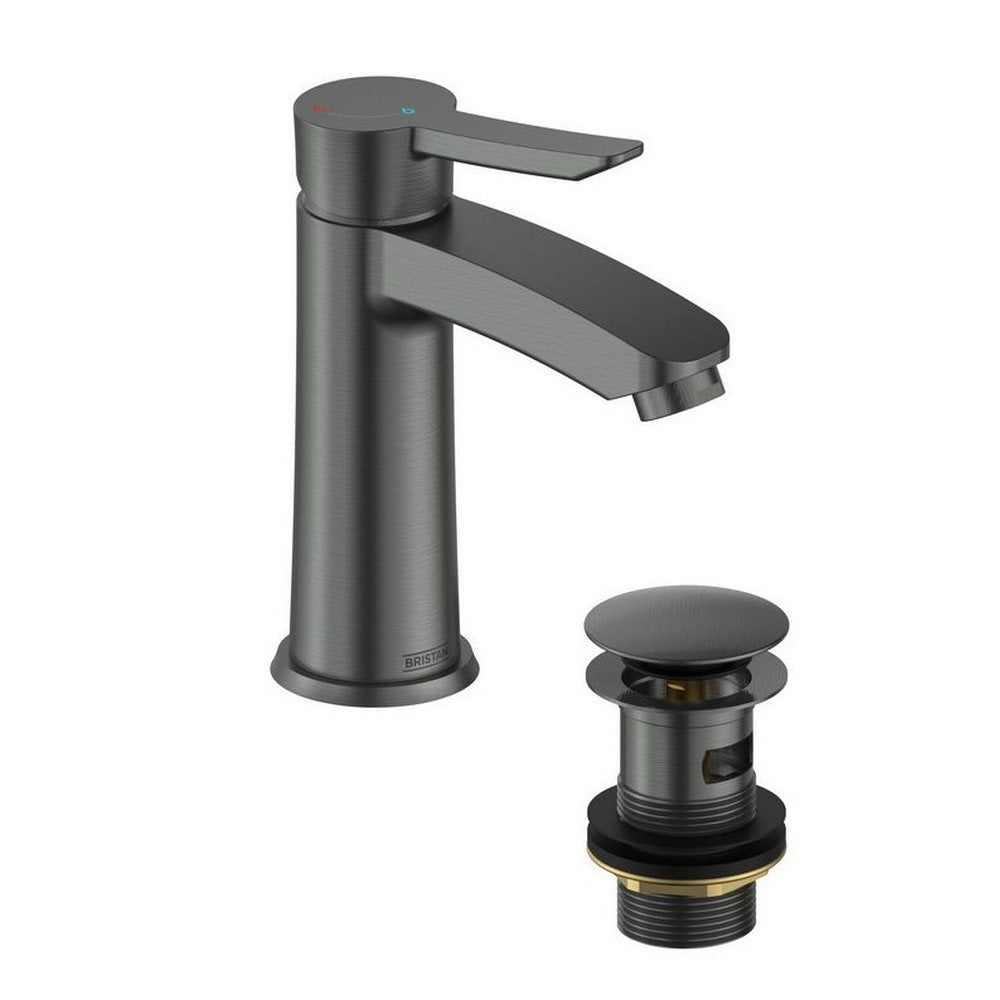 Bristan Apelo Gunmetal Eco Start Basin Mixer with Waste