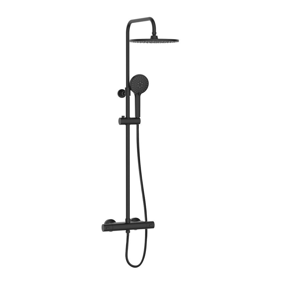 Bristan Buzz Thermostatic Bar Shower with Rigid Riser in Black
