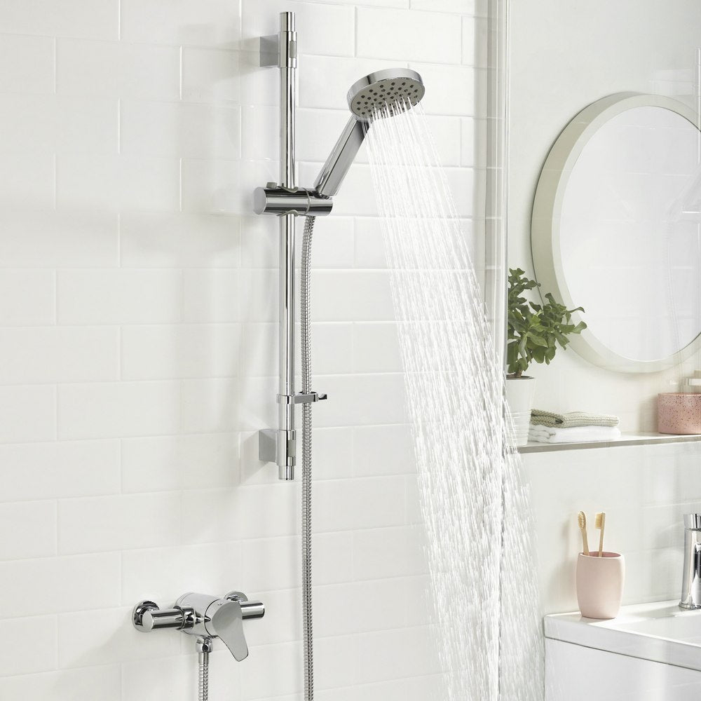 Bristan Capri3 Thermostatic Exposed Shower Valve with Riser Kit Lifestyle On
