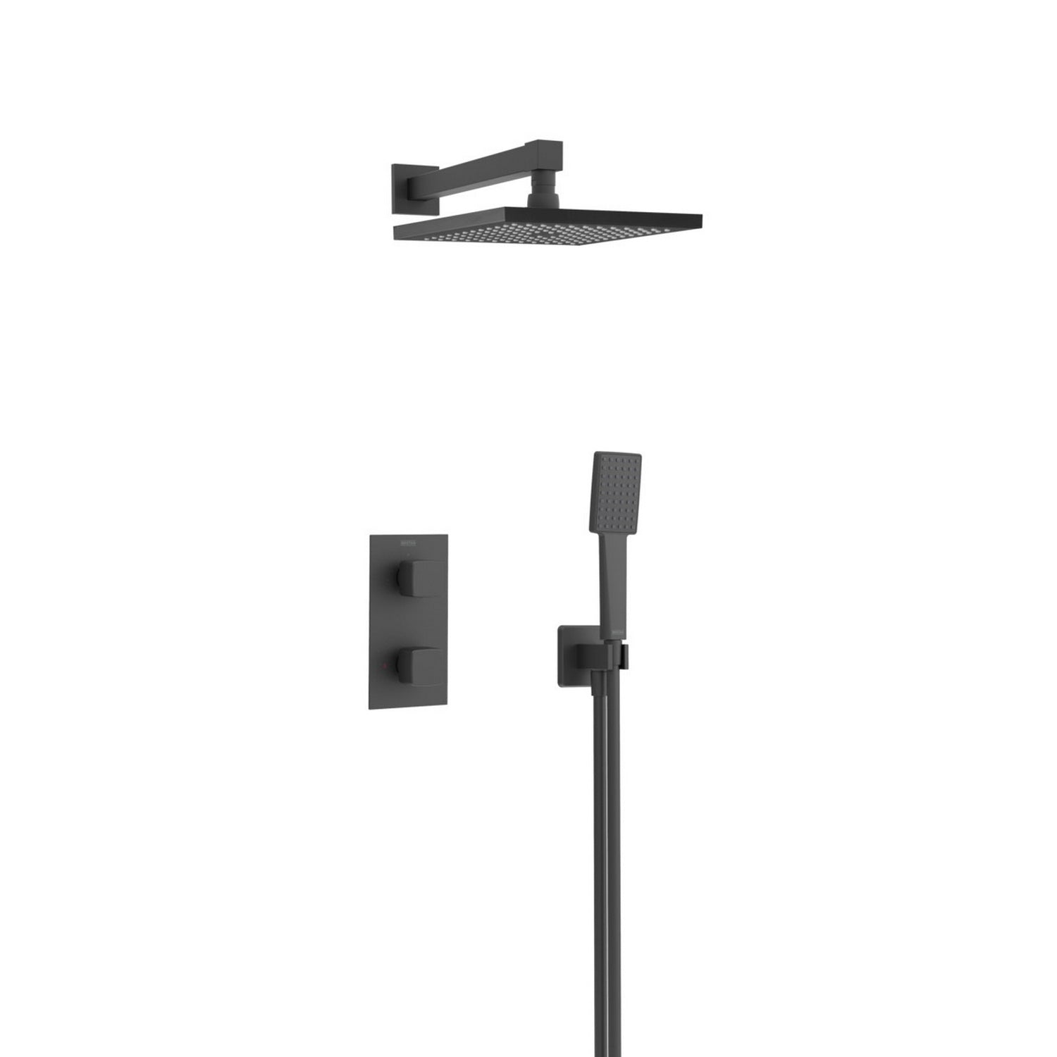 Bristan Cobalt Concealed Shower Pack with Fixed Head and Handset in Matt Black