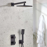 Bristan Cobalt Concealed Shower Pack with Fixed Head and Handset in Matt Black lifestyle