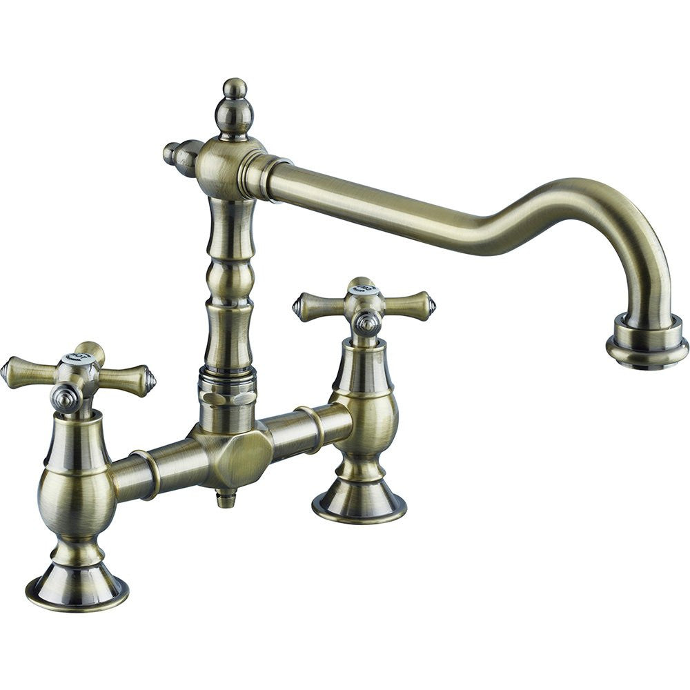 Bristan Colonial Bridge Sink Mixer in Antique Bronze