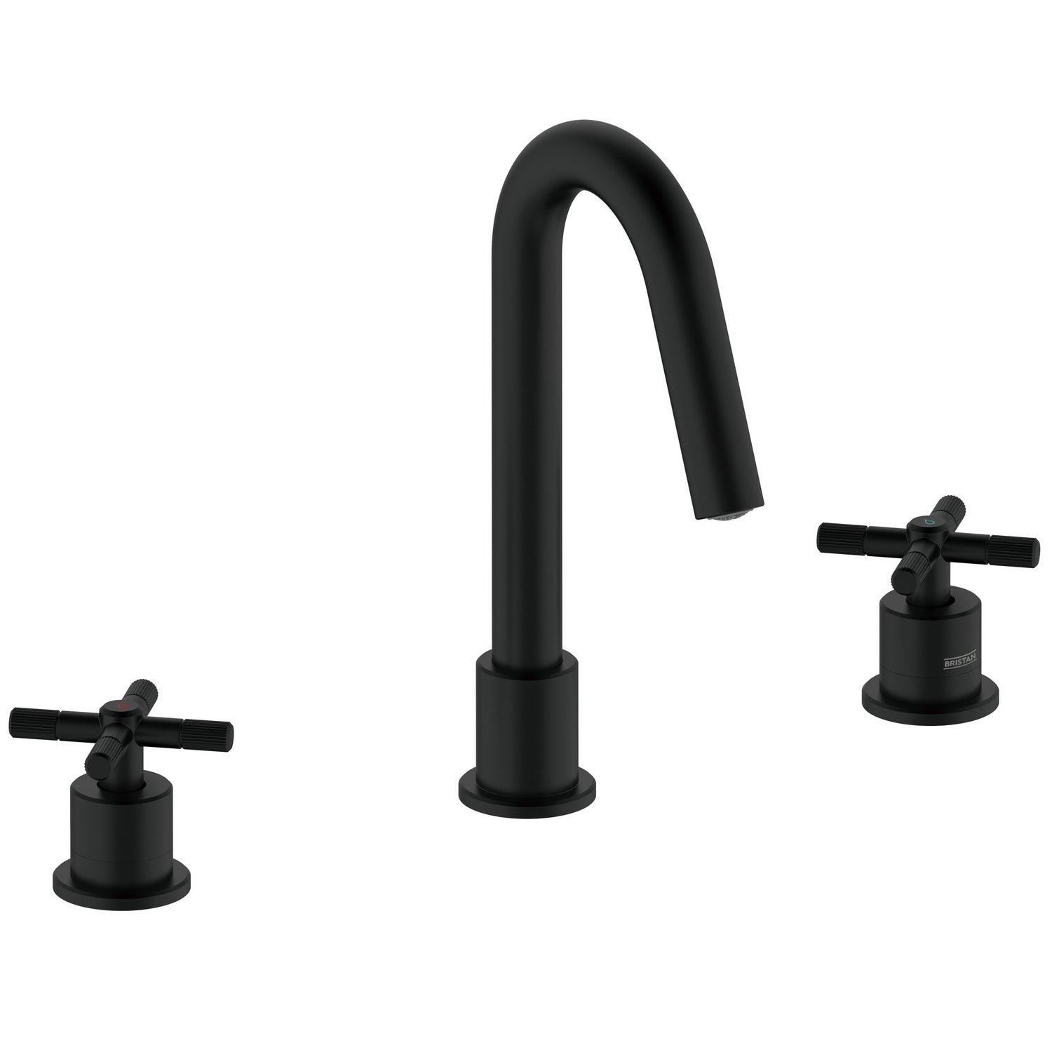 CRU3THBASBLK Bristan Cruzar Black 3TH Basin Mixer