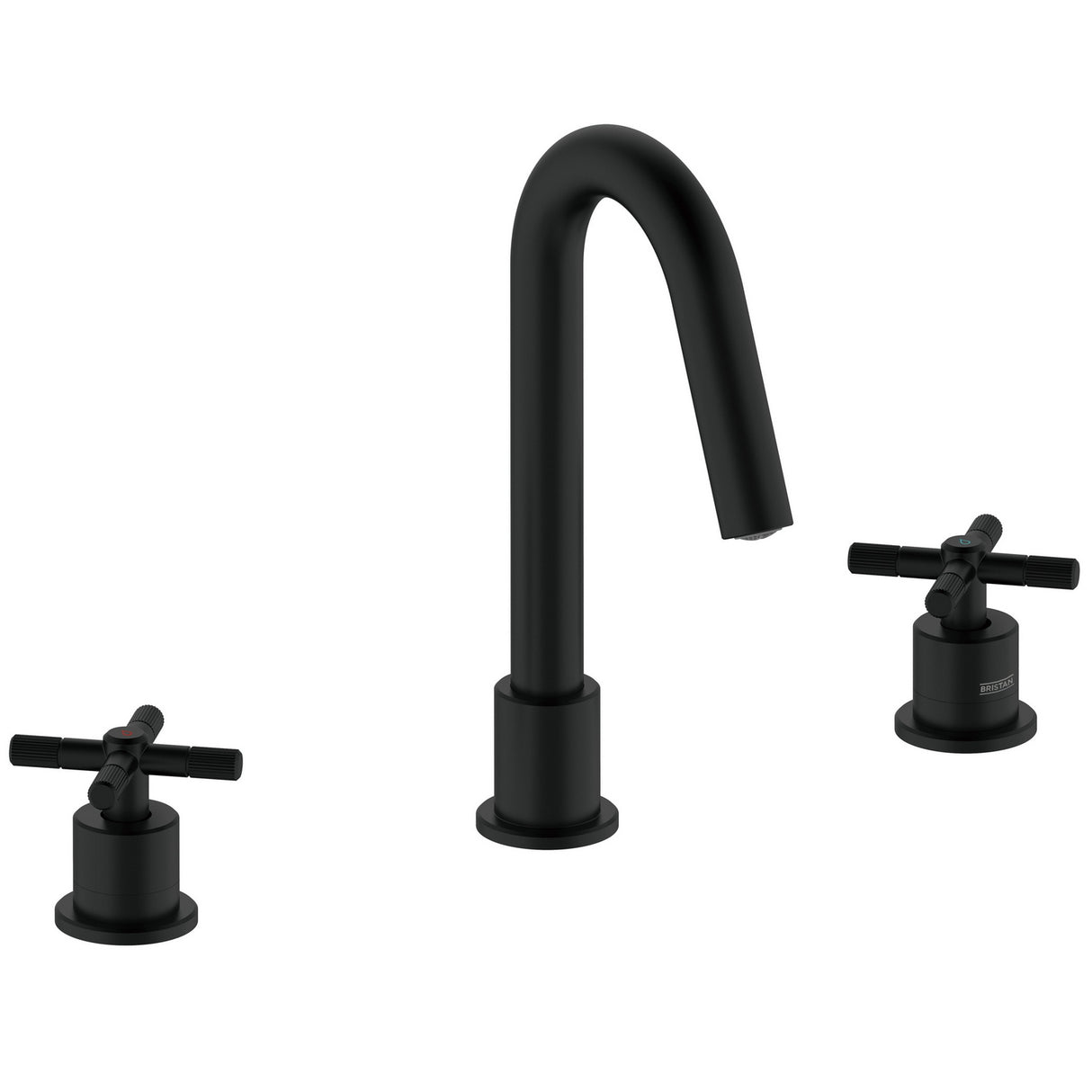 CRU3THBASBLK Bristan Cruzar Black 3TH Basin Mixer