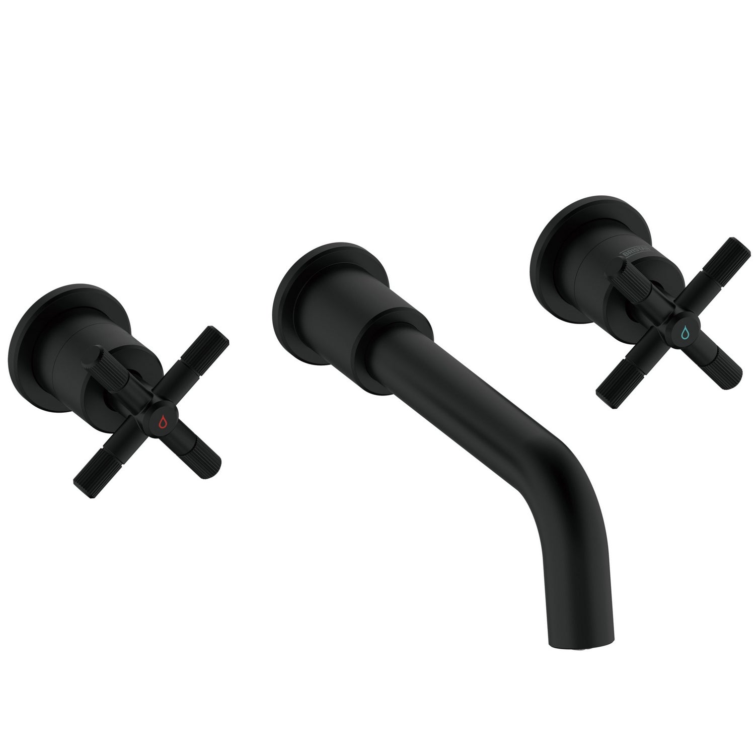 CRU3THWMBASBLK Bristan Cruzar Black 3TH Wall Mounted Basin Mixer