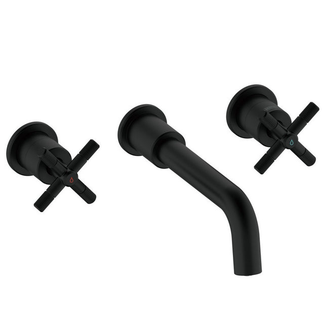CRU3THWMBFBLK Bristan Cruzar Black 3TH Wall Mounted Bath Filler