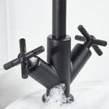 CRUBASBLK Bristan Cruzar Black Basin Mixer with Waste Handle Design