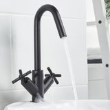 CRUBASBLK Bristan Cruzar Black Basin Mixer with Waste Lifestyle