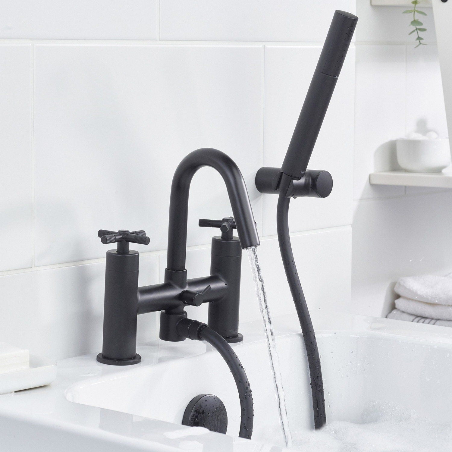 CRUBSMBLK Bristan Cruzar Black Bath Shower Mixer Lifestyle