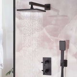 CRUZARBLKSHWRPK2 Bristan Cruzar Black Shower Pack with Fixed Head and Wall Outlet Handset Lifestyle