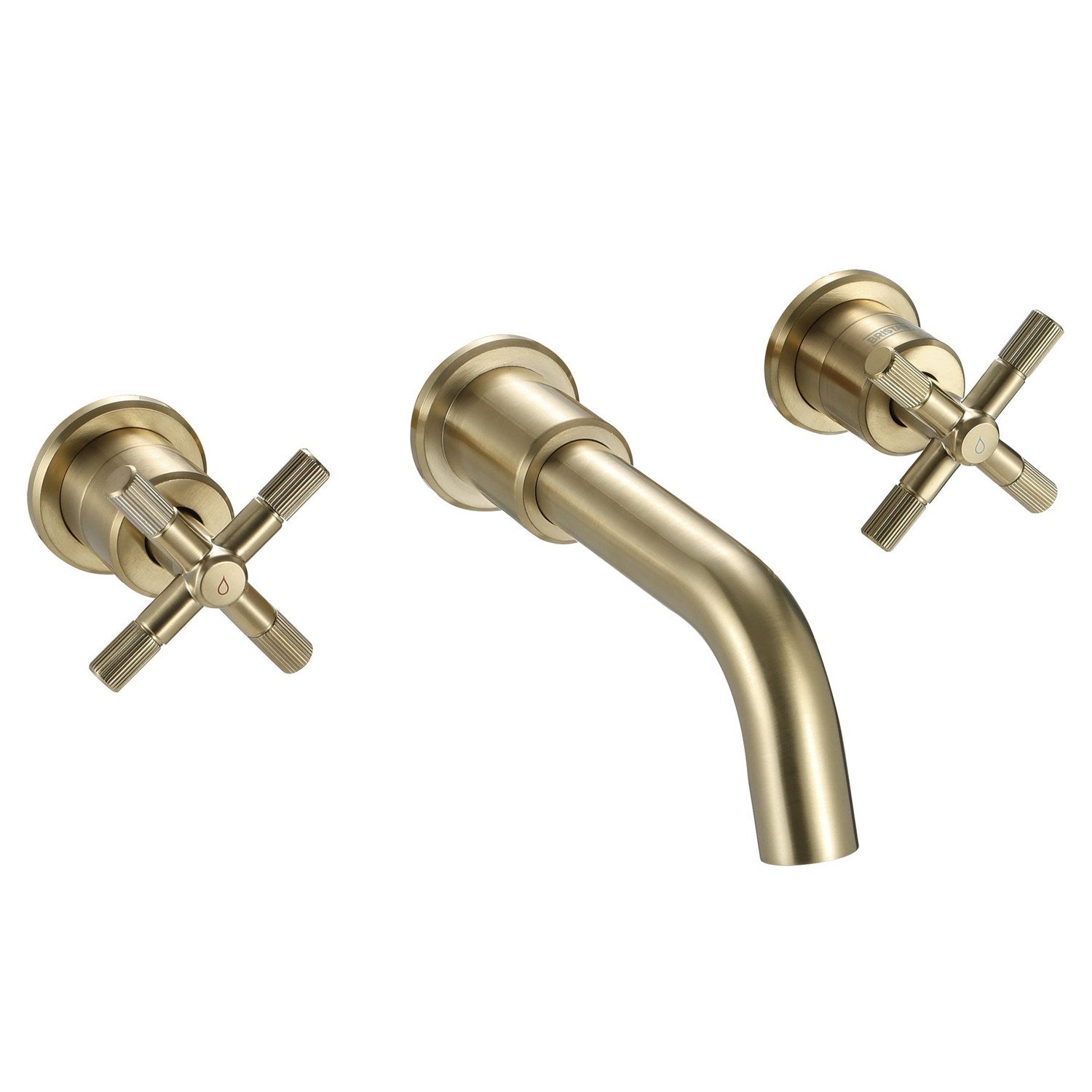 CRU3THWMBASBB Bristan Cruzar Brushed Brass 3TH Wall Mounted Basin Mixer
