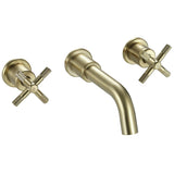 CRU3THWMBFBB Bristan Cruzar Brushed Brass 3TH Wall Mounted Bath Filler