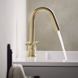 CRUBASBB Bristan Cruzar Brushed Brass Basin Mixer with Waste Side View