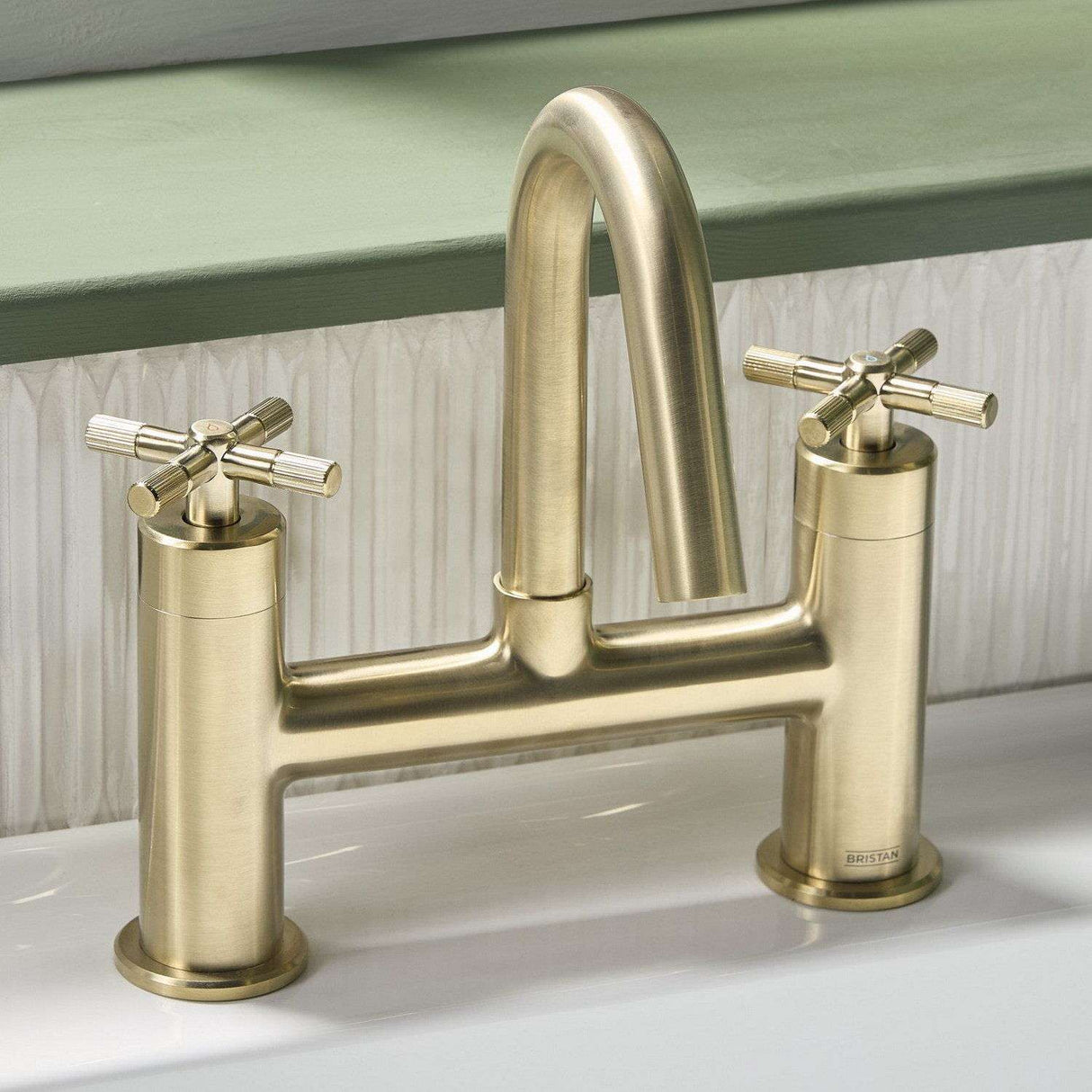 CRUBFBB Bristan Cruzar Brushed Brass Bath Filler Lifestyle