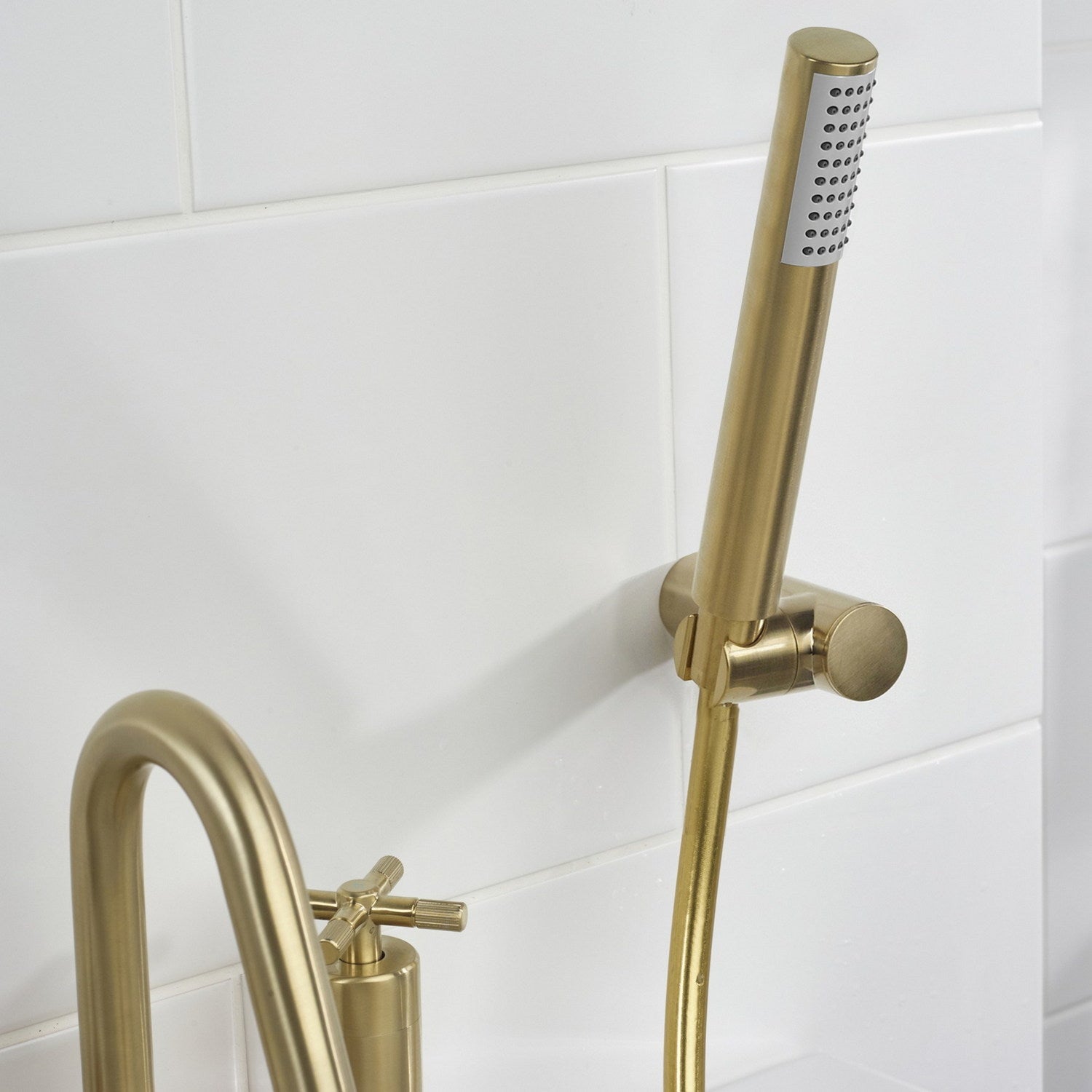 CRUBSMBB Bristan Cruzar Brushed Brass Bath Shower Mixer Rub Clean Multi Function Handset