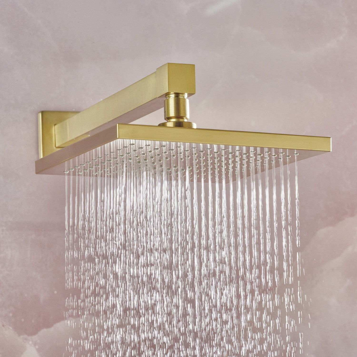 CRUZARBBSHWRPK2 Bristan Cruzar Brushed Brass Shower Pack with Fixed Head and Wall Outlet Handset Drencher Design