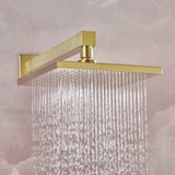 CRUZARBBSHWRPK2 Bristan Cruzar Brushed Brass Shower Pack with Fixed Head and Wall Outlet Handset Drencher Design