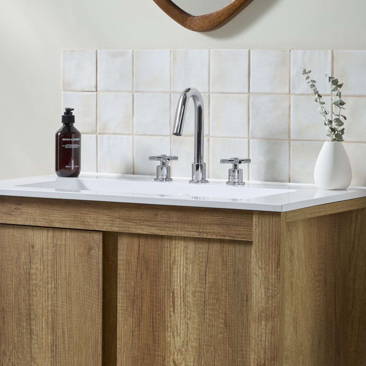 CRU3THBASC Bristan Cruzar Chrome 3TH Basin Mixer Bathroom Setting