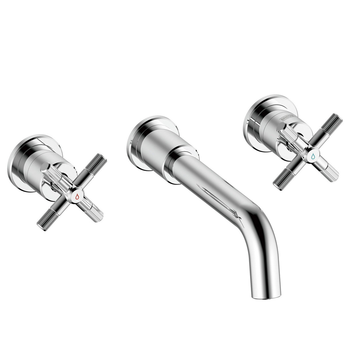 CRU3THWMBASC Bristan Cruzar Chrome 3TH Wall Mounted Basin Mixer