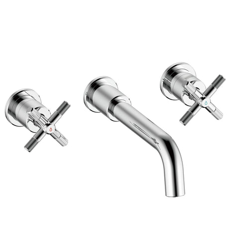 CRU3THWMBASC Bristan Cruzar Chrome 3TH Wall Mounted Basin Mixer