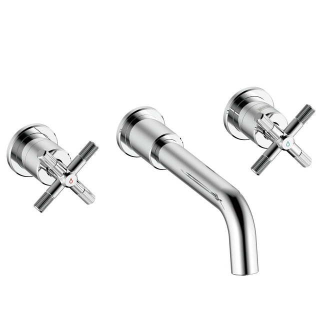 CRU3THWMBASC Bristan Cruzar Chrome 3TH Wall Mounted Basin Mixer