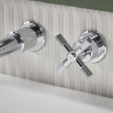 CRU3THWMBFC Bristan Cruzar Chrome 3TH Wall Mounted Bath Filler Cold Handle Close Up