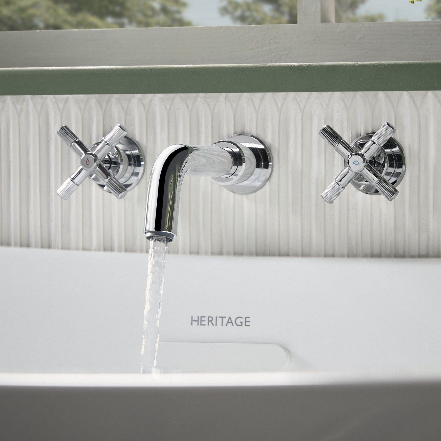 CRU3THWMBFC Bristan Cruzar Chrome 3TH Wall Mounted Bath Filler Lifestyle