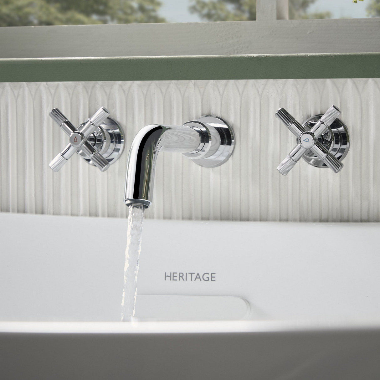 CRU3THWMBFC Bristan Cruzar Chrome 3TH Wall Mounted Bath Filler Lifestyle