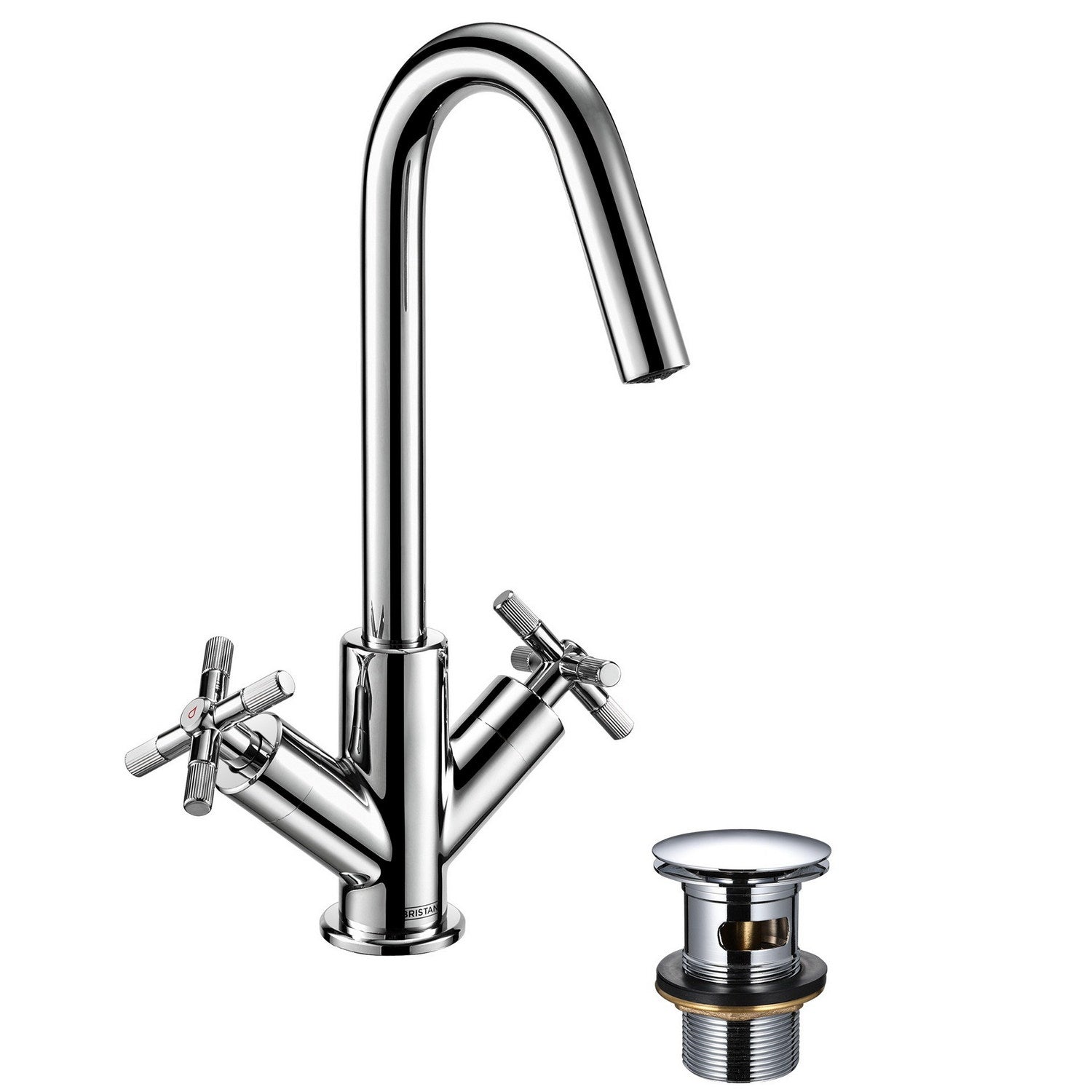CRUBASC Bristan Cruzar Chrome Basin Mixer with Waste