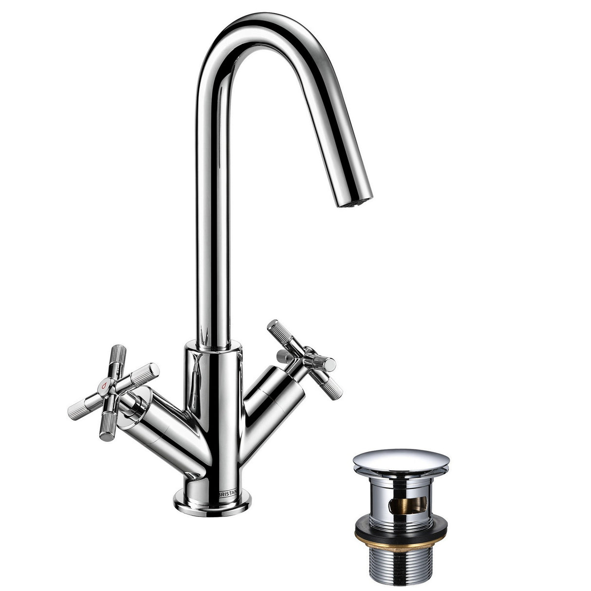 CRUBASC Bristan Cruzar Chrome Basin Mixer with Waste